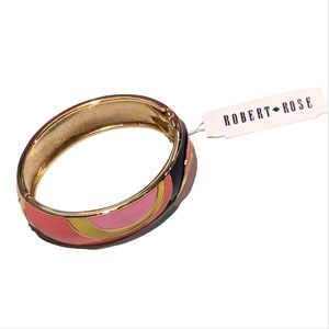 Robert Rose multicolored Enamel cuff bracelet
